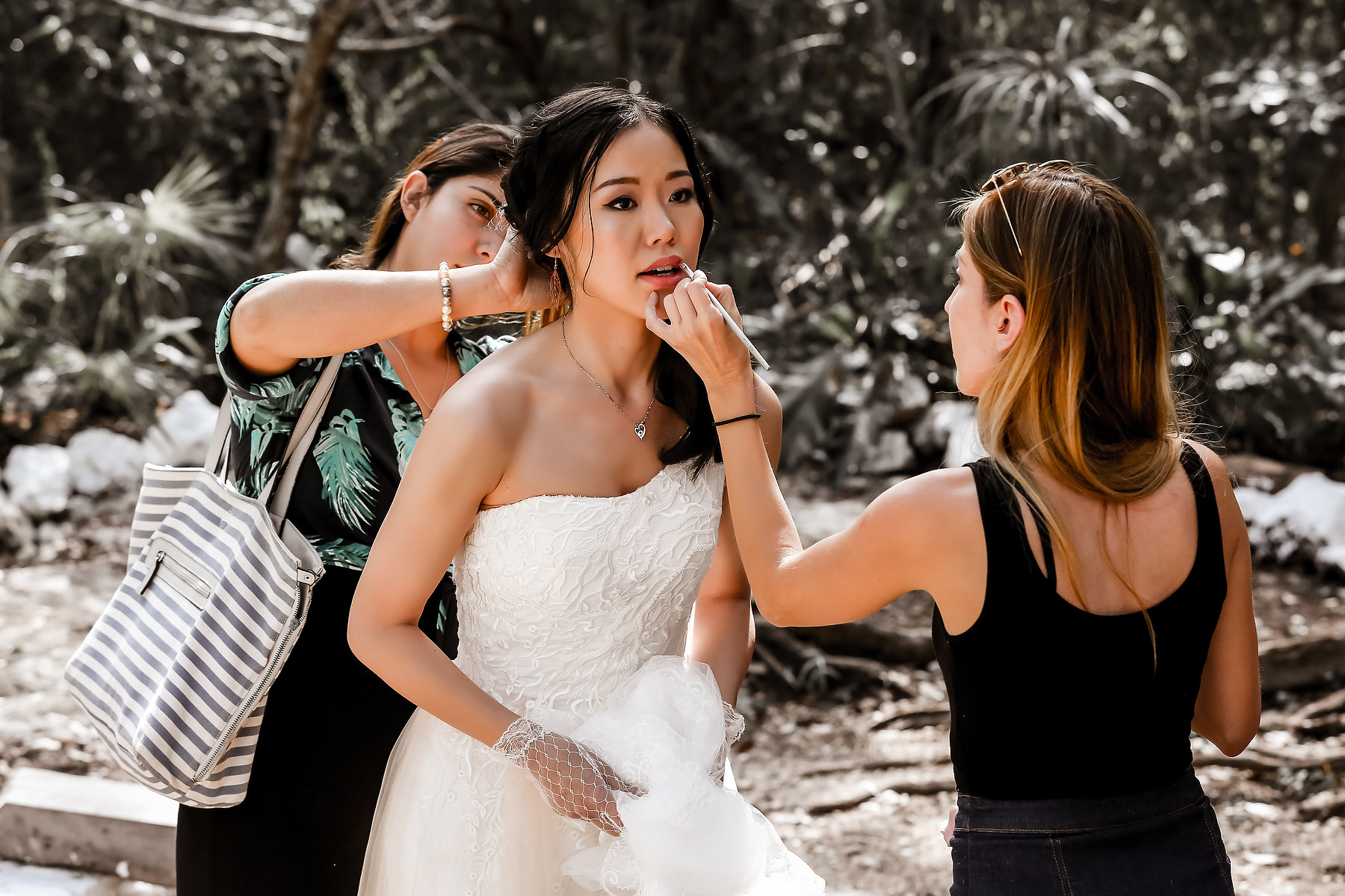 Cenote Trash the Dress Makeup for Asian Bride by Sarah Garnier Hair & Makeup Co.