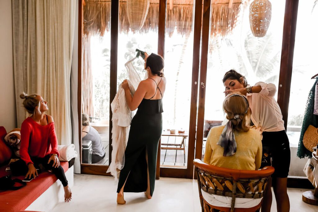 Tulum Wedding Hair and Airbrush Makeup by Sarah Garnier Hair & Makeup Co. at The Beach Tulum