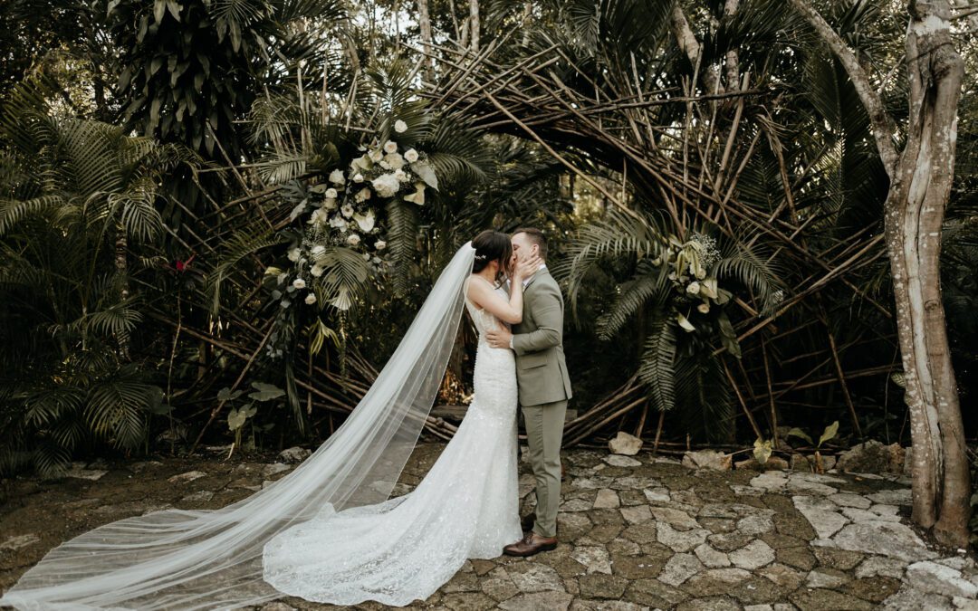 Choosing the Perfect Bridal Hairstyle for Your Destination Wedding in Riviera Maya: Low Bun vs. High Bun