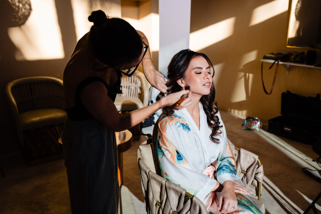 Wedding Hair & Makeup in Riviera Maya by Sarah Garnier