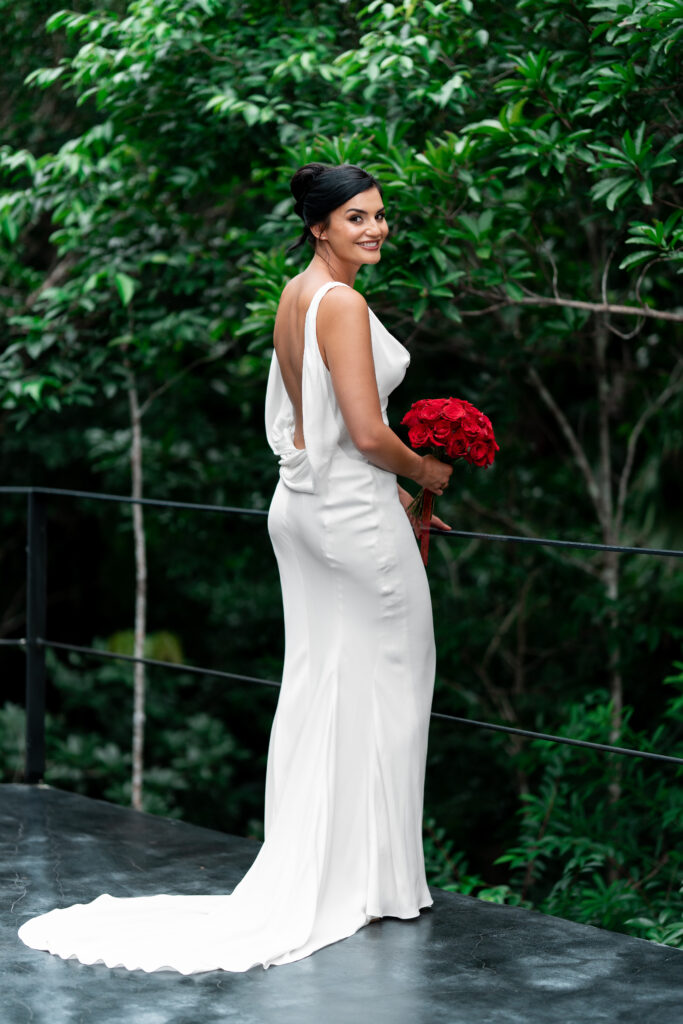 Perfect bridal updo for Riviera Maya weddings by Sarah Garnier & Co.